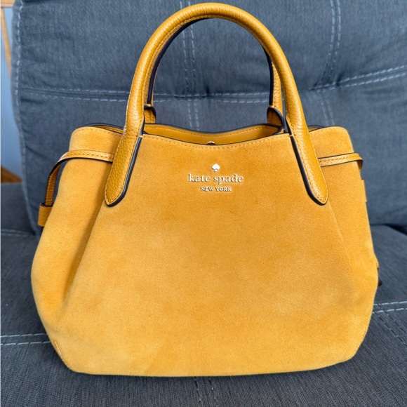 Kate Spade Dumpling Small Satchel Squash (Yellow) Suede